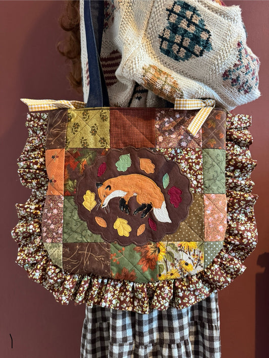 Frilly Quilted Patchwork Fox (1)