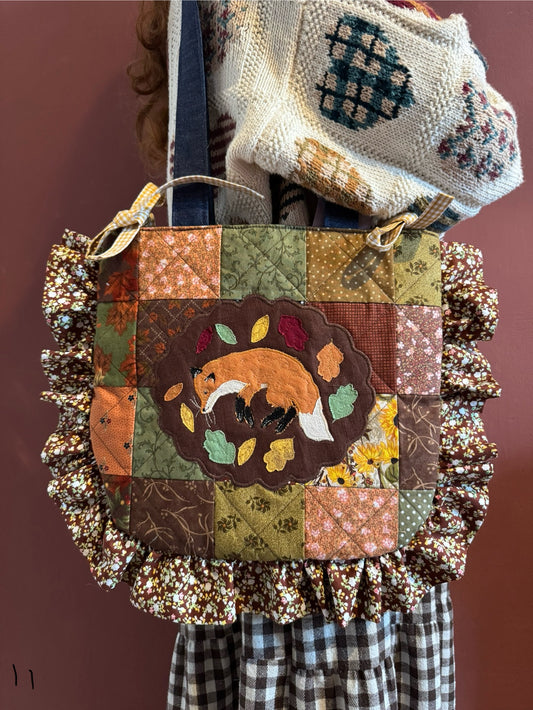 Frilly Quilted Patchwork Fox(11)